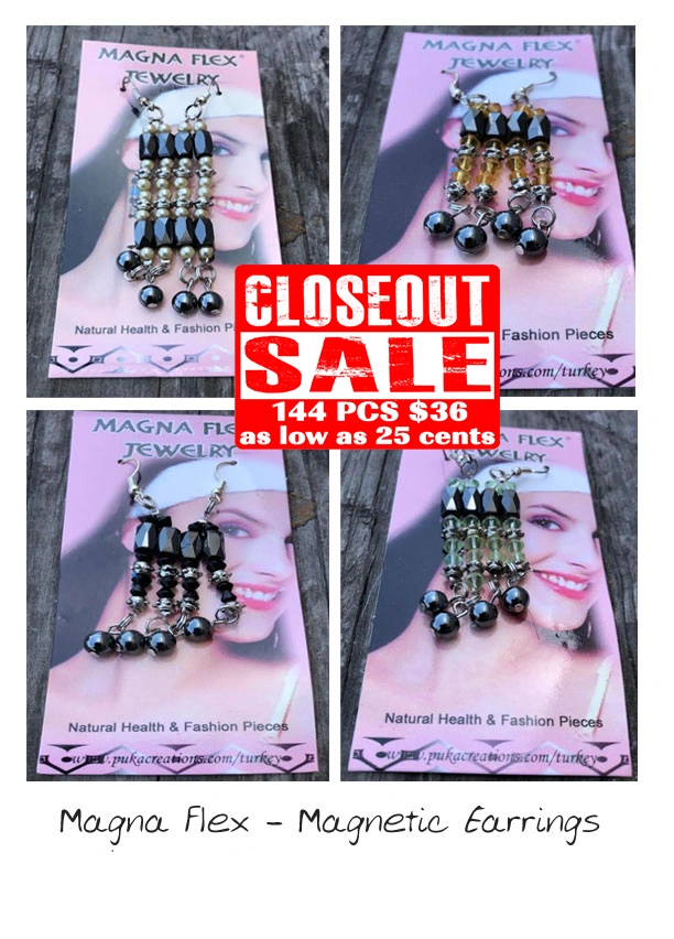 Magna Flex Magnetic Earrings - Closeout 144 Pcs.